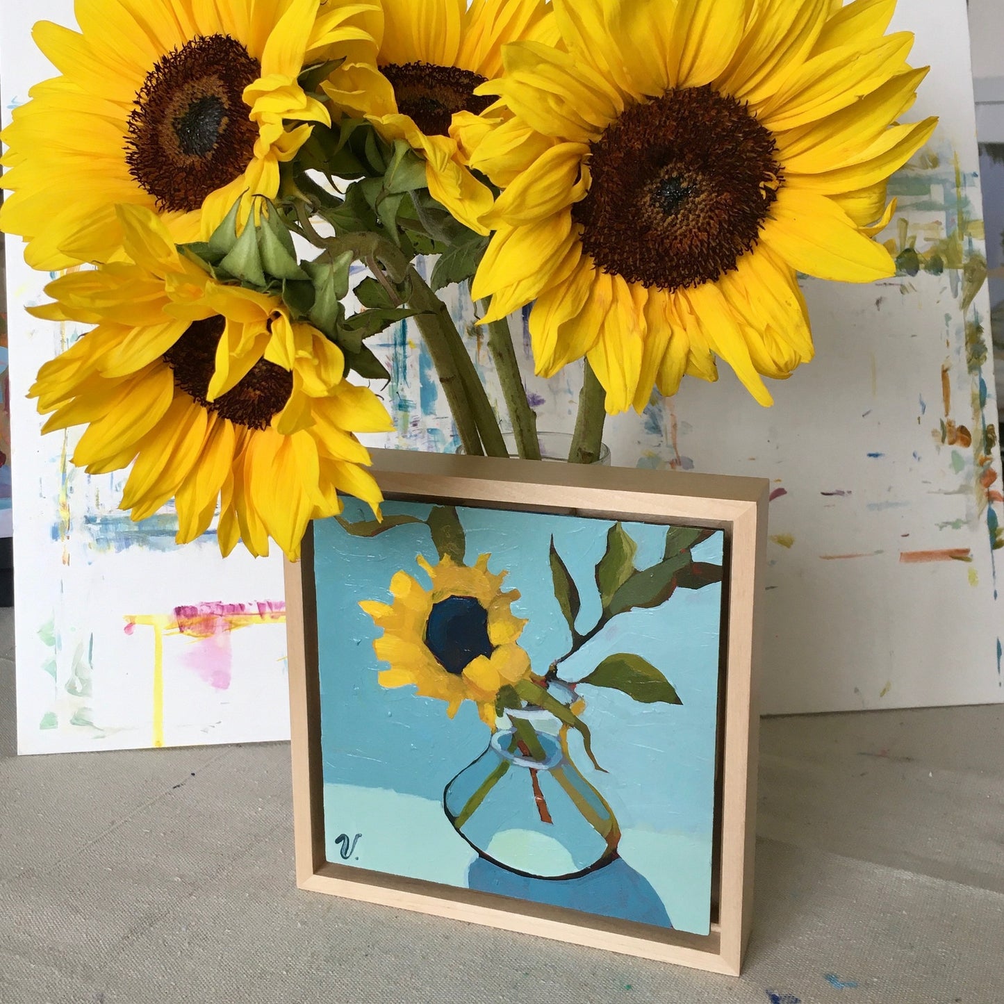 “She is a Sunflower” 6 x 6 in.