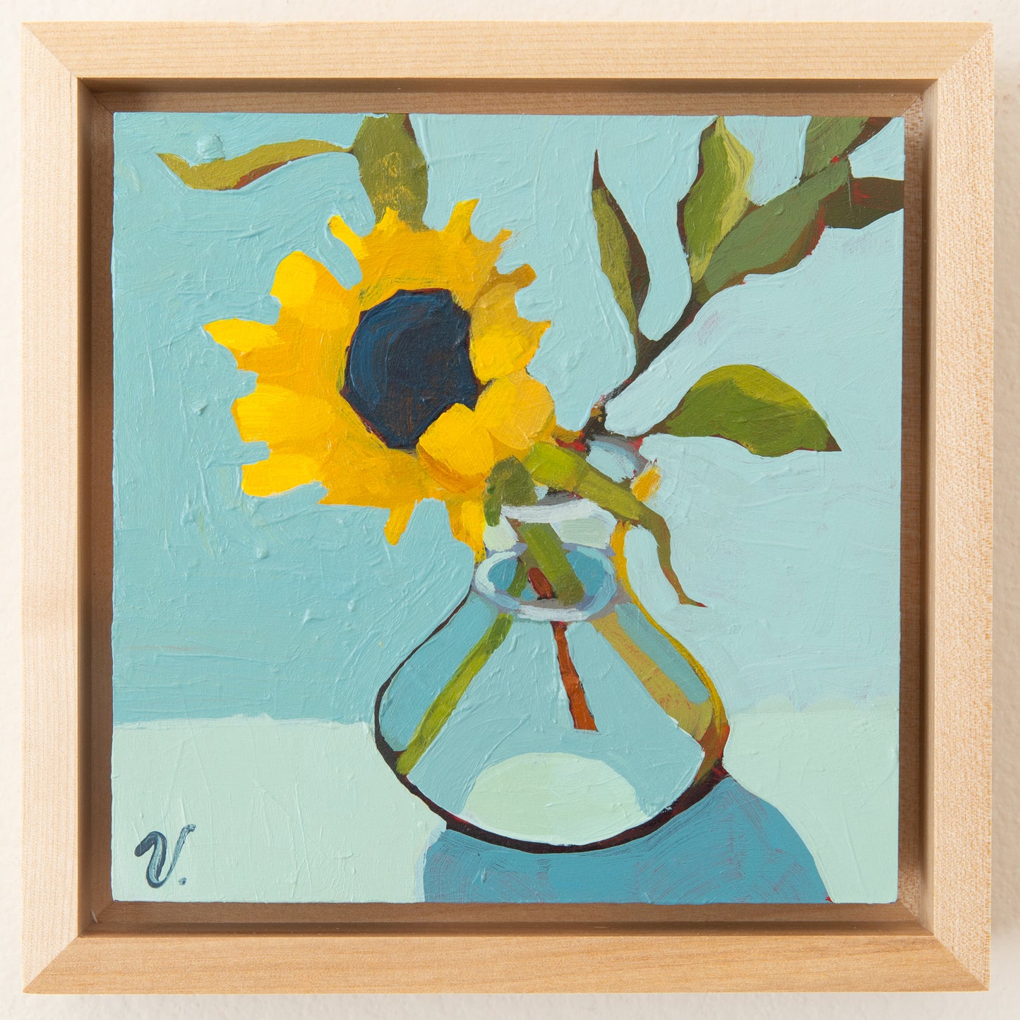 “She is a Sunflower” 6 x 6 in.