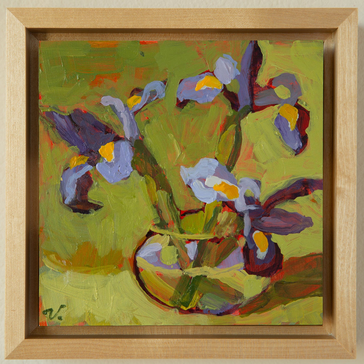 “Wild Iris Blooms” 6 x 6 in.