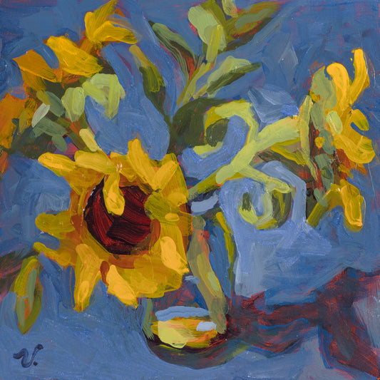 “Oh the Summer Night” 6 x 6 in.