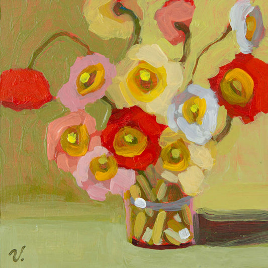 "Choir of Poppies"  6 x 6 in.